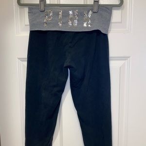 VS Pink bling waist cropped yoga pant
